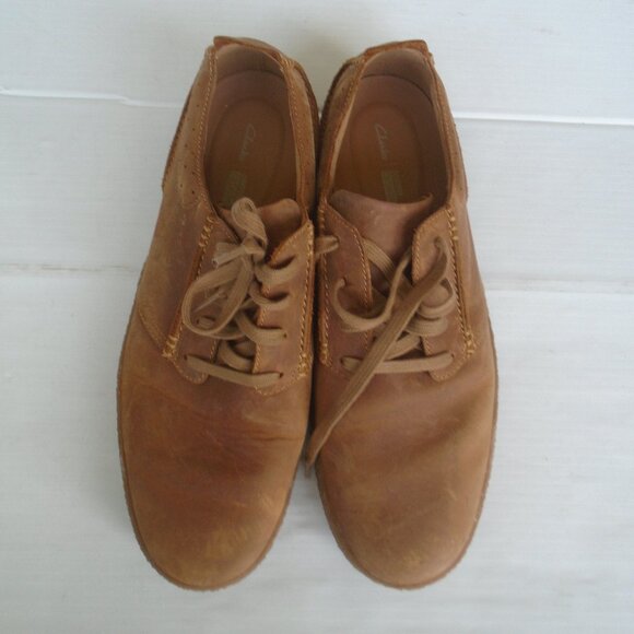 Clarks Men\'s Streethillace Oxford Leather Low Size 11.5 Tan main image 4
